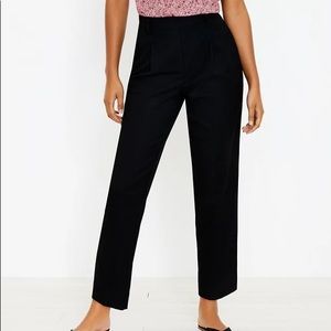 Loft Pull On Tapered Pants In Brushed Flannel